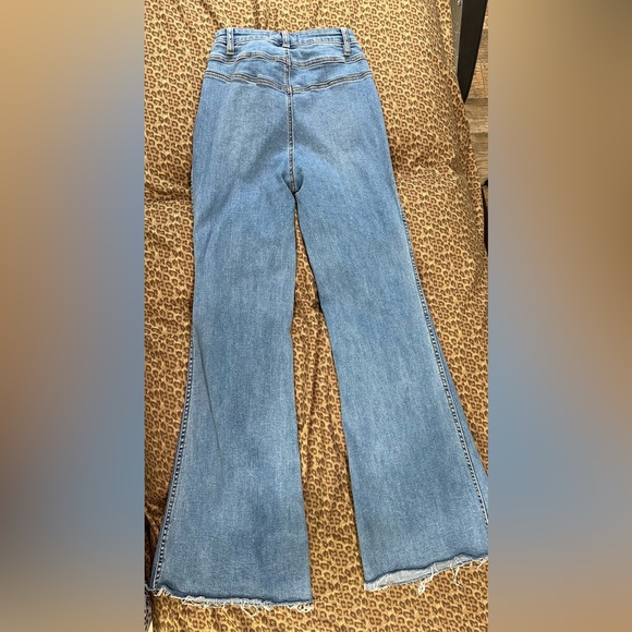 FREE PEOPLE We The Free CRVY Wild Honey Flare Jeans sz 25 - Picture 6 of 7
